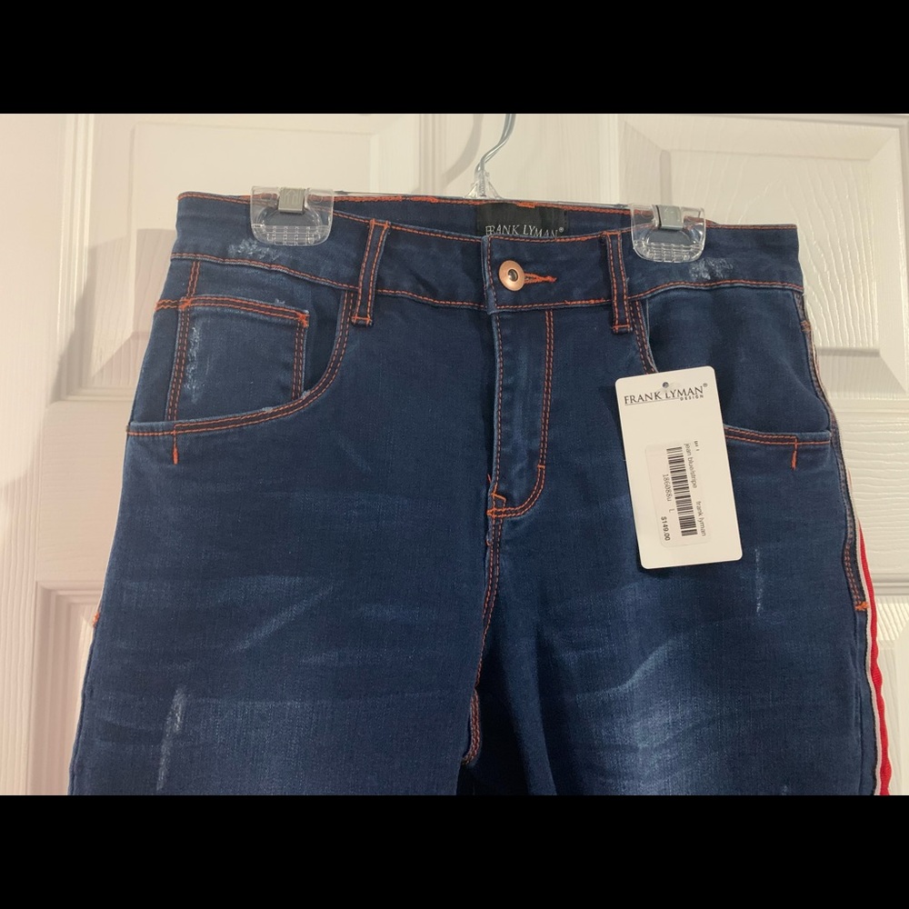 NWT Frank Lyman Skinny Jeans Distressed Look - Picture 7 of 11